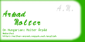 arpad molter business card